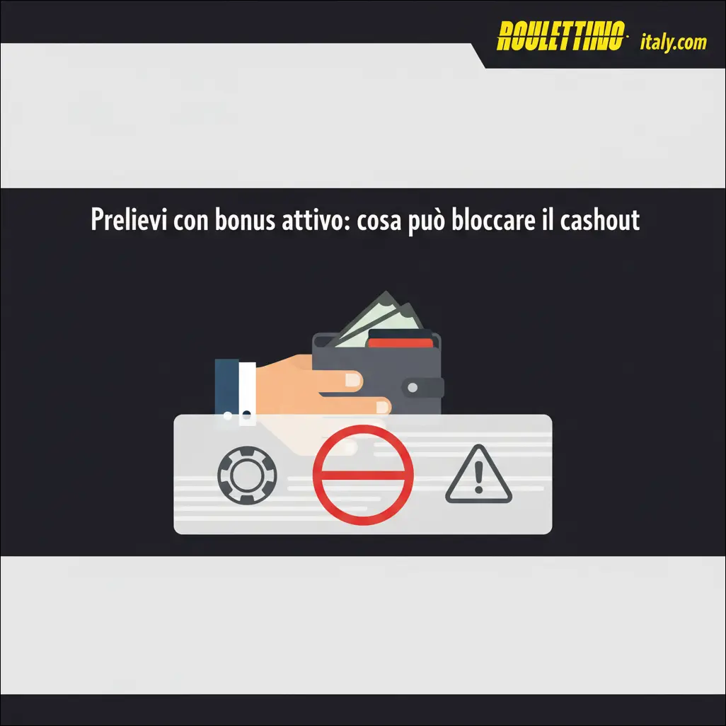 Prelievi con bonus attivo: cosa può bloccare il cashout