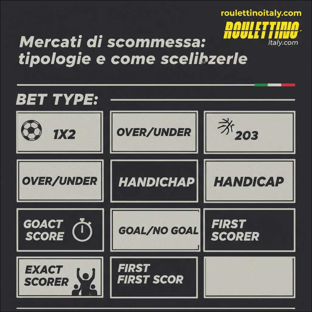 Mercati di scommessa: tipologie e come sceglierle